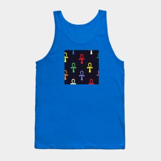 Colorful Ankh Pattern Tank Top